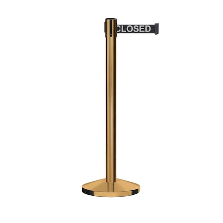 Stanchion Belt Barrier Sat.Brass Post 7.5ftLine...Belt